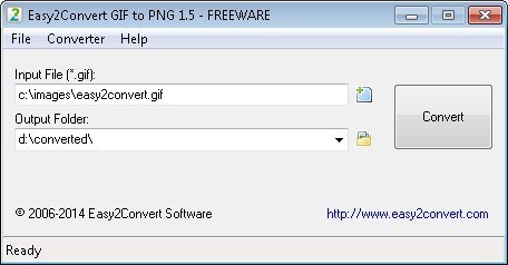 Easy2Convert GIF to PNG Freeware (gif2png)