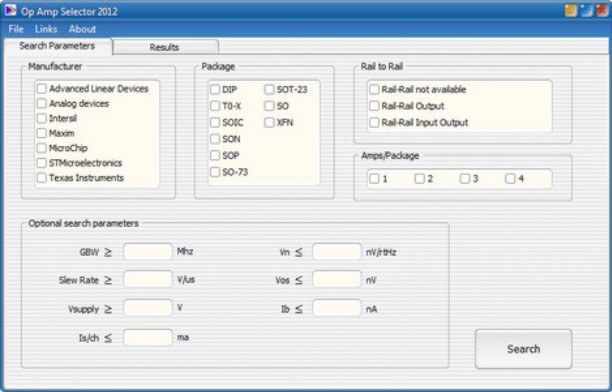 Op Amp Selector Download It Brings You A Database Of Over 500 Voltage Feedback Operational Amplifiers