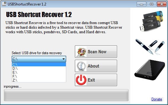 how to recover from shortcut virus