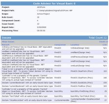 Code Advisor for Visual Basic 6