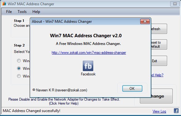 Win7 mac address changer v2.0 download