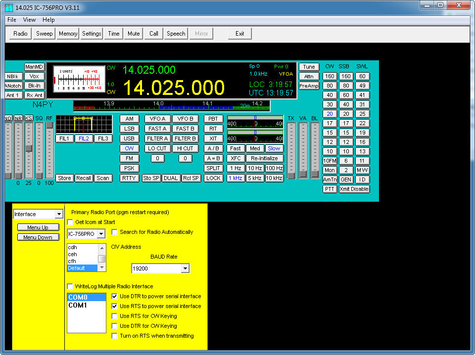 icom ic-756 pro ii rig control software