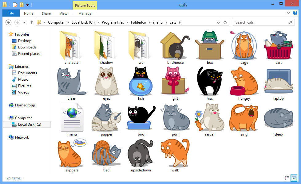 FolderIco Cats Icon Pack 1.0 Download (Free)