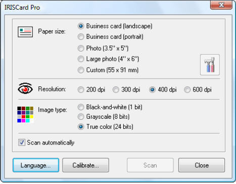 IRISCard Pro 4 Business Card Scanner