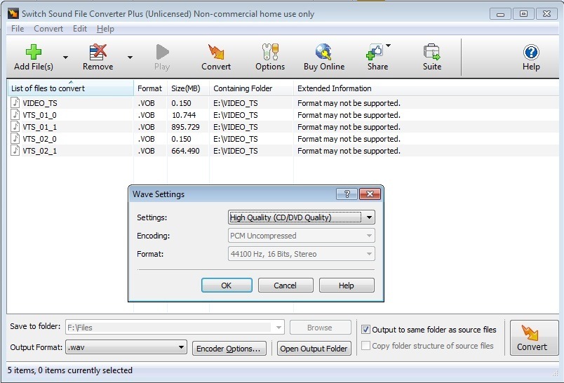 Switch Audio Converter - Multi-format conversion tool with CD/DVD audio extraction capabilities