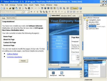 Yahoo! SiteBuilder Download - Program that will help you to design web