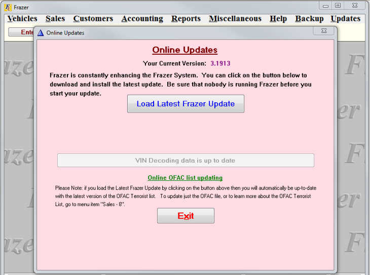 frazer dealership software