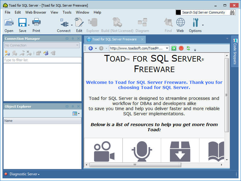 legetøj Abe radar Toad for SQL Server - Freeware 6.6 Download (Free) - toad.exe