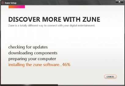 Zune net setup install