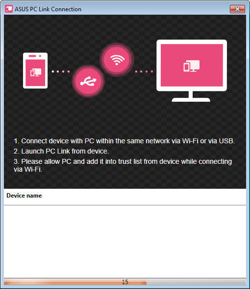 asus pc link connection