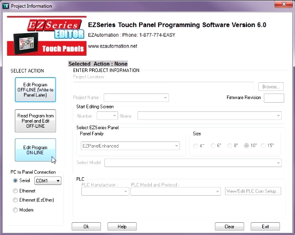 Ez Series Touch Panel Editor Programming Software