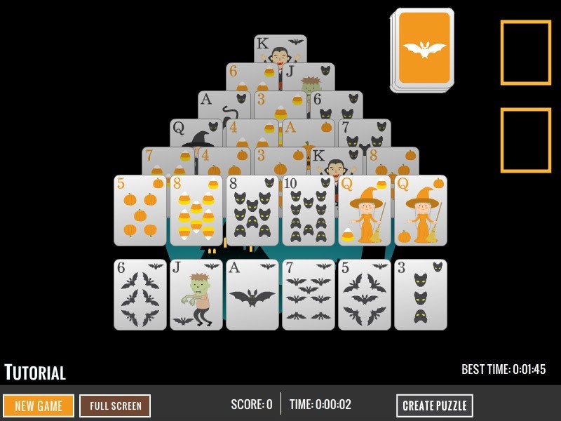 Pyramid Solitaire Full Screen