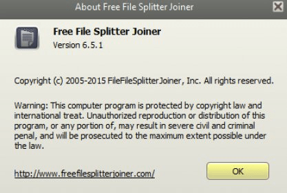 File splitter and joiner 2.9