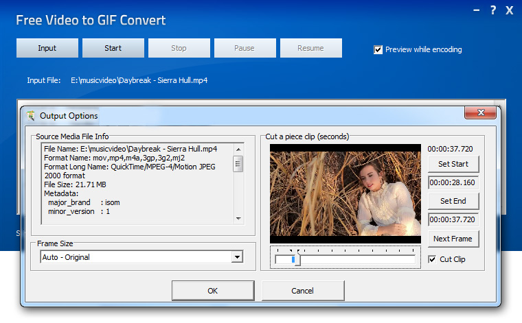 Free Video to GIF Converter 2.0 Download (Free) - FAmazV2G.exe