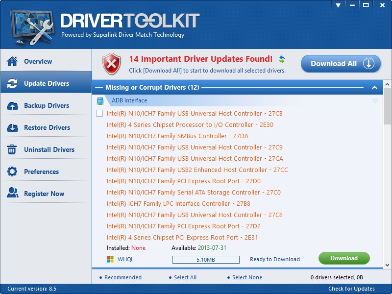 driver toolkit 8.5 dont download nothing