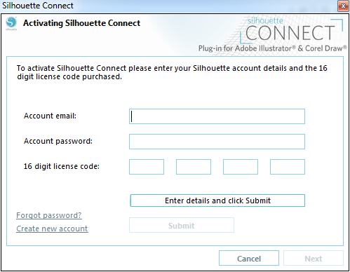 silhouette connect wont show up in coreldraw