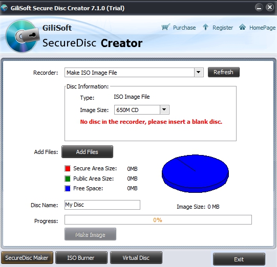 GiliSoft Secure Disc Creator 2.1 Download Free trial