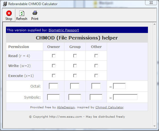 Biometrics Download Biometrics Passport Chmod Calculator To Change Permissions