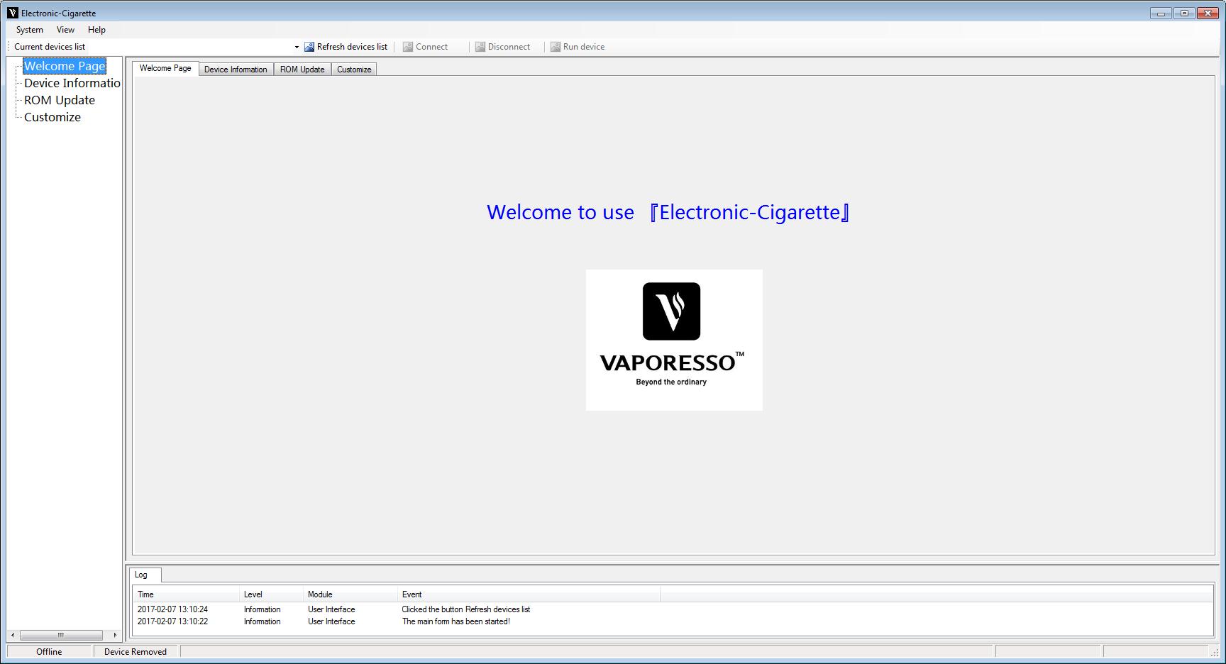 ESmokerStudio Download A program for connecting your Vaporesso E