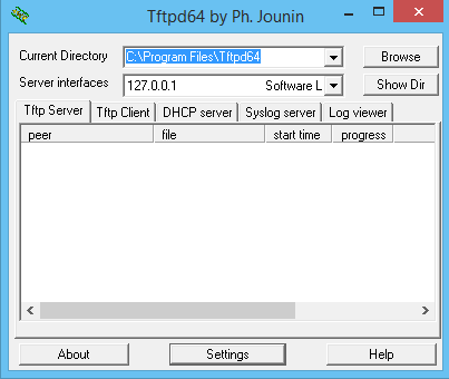 TFTPD64 : an opensource IPv6 ready TFTP server/service for windows : TFTP  server