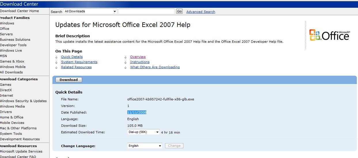 updates for microsoft office 2007