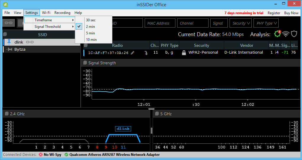 inSSIDer Office Download - Get detailed information about the wireless  networks you're connected to