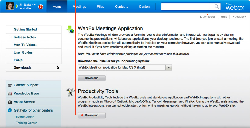 Mac Webex Productivity Tools Download