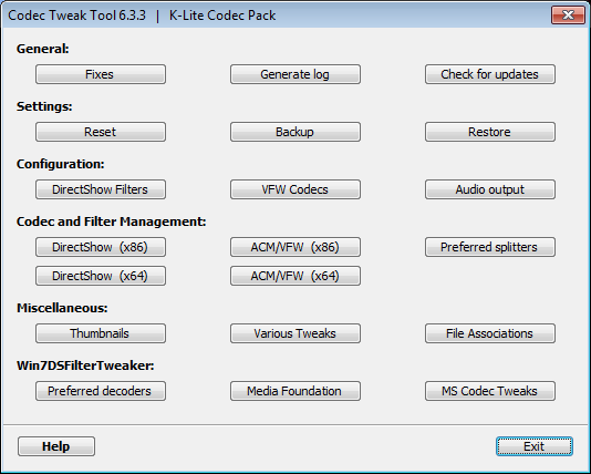 K-Lite Codec Pack 12.9 Download (Free) - CodecTweakTool.Exe