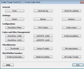 K-Lite Codec Pack 13.8 Download (Free) - CodecTweakTool.Exe