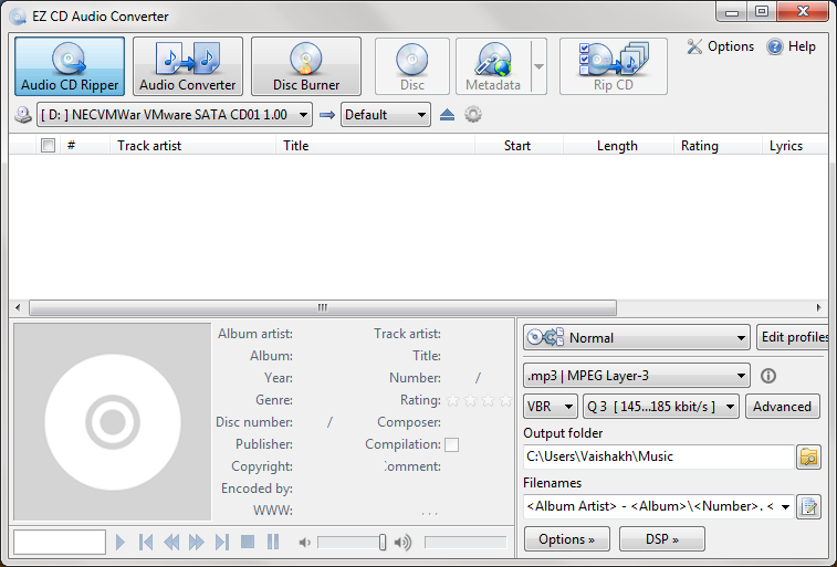 ez cd audio converter rename files