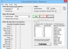 functional ear trainer application for desktop computer