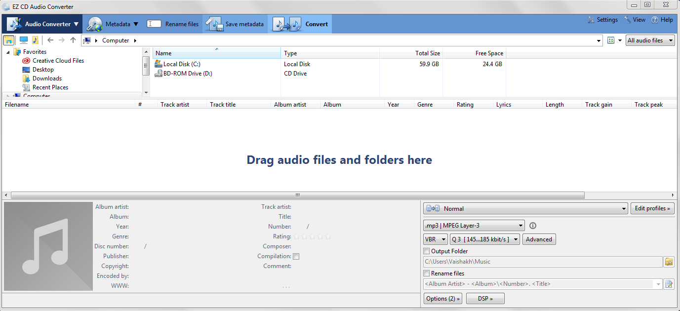 EZ CD Audio Converter Download - Rip and convert audio tracks
