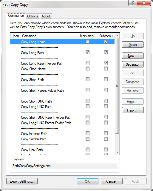 Path Copy Copy 12.0 Download Free PathCopyCopySettings.exe