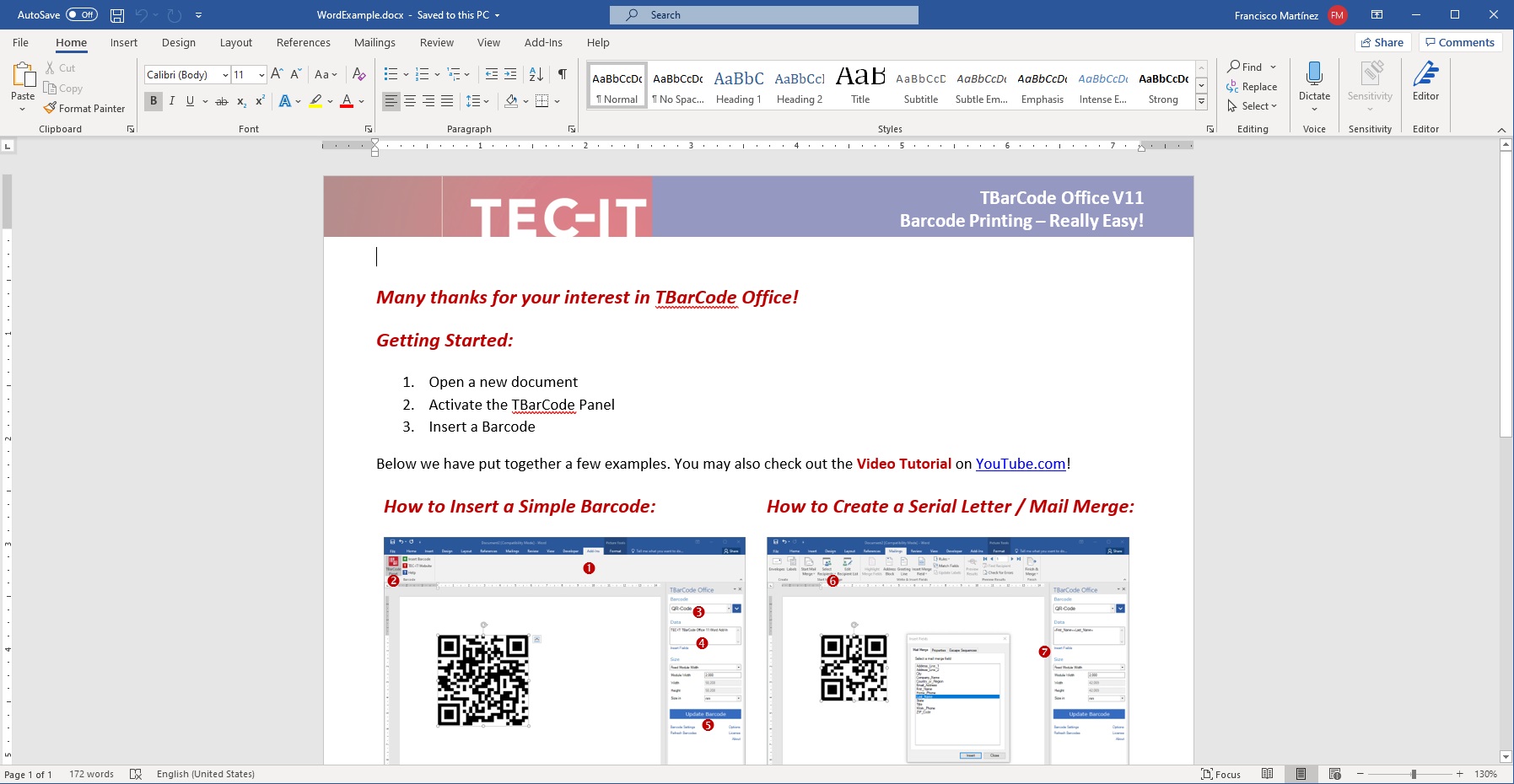 TEC-IT TBarCode Office  Download (Free trial)...