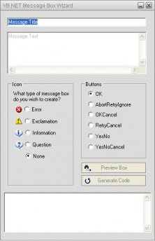 VB.NET Message Box Wizard