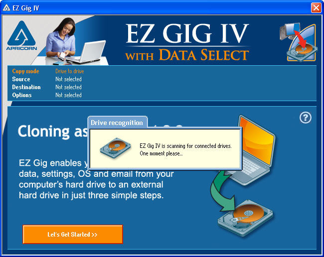 ez gig iv was unable to find your apricorn upgrade device