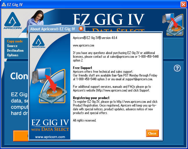 ez gig iv with data select cloning software