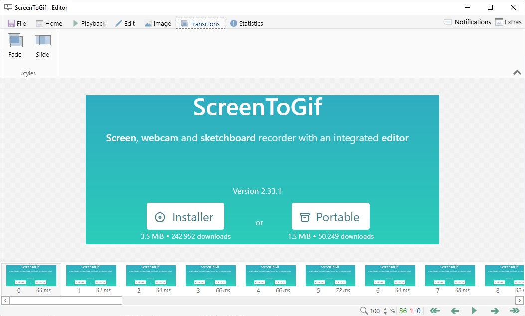 ScreenToGif - Record your screen, edit and save as a gif, video or