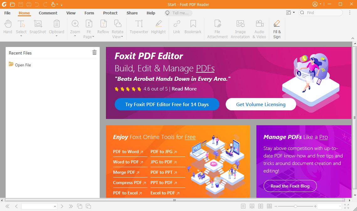 foxit reader pdf connected services