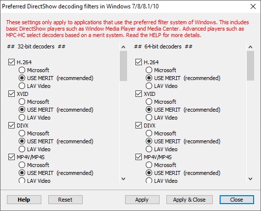 windows 10 directshow install