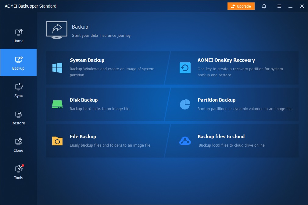 AOMEI Backupper Standard 5.0 Download (Free) - Backupper.exe