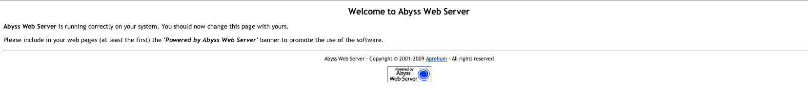 Abyss Web Server X1 Download Very Compact Web Server For Windows