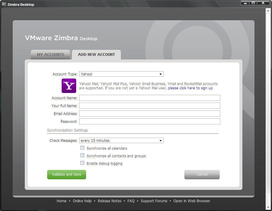 Yahoo! Zimbra Desktop Download - An email client from Zimbra for Yahoo  accounts that include good extras