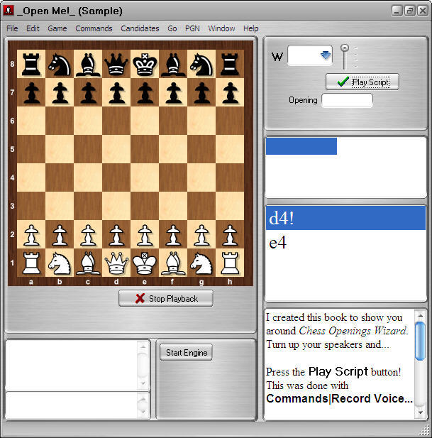 Changing chess engines in Chess Openings Wizard 