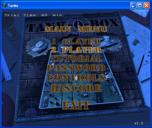 Tank-o-box Download - Typical arcade game