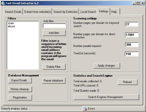 extract list use fast email extractor 7.5