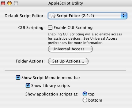 AppleScript Editor : AppleScript