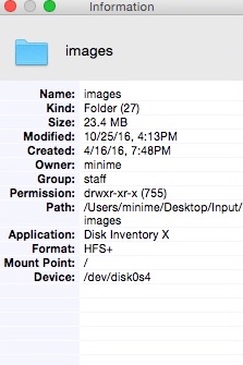Disk Inventory X 1.0 : Checking Folder Info