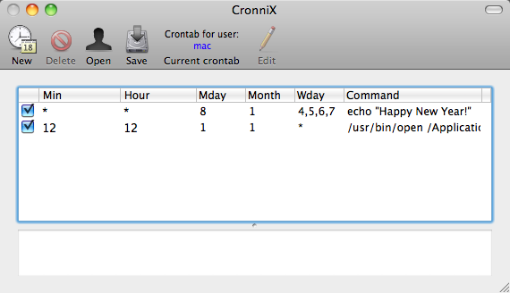 CronniX 3.0 : Main Window