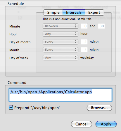 CronniX 3.0 : Schedule a task with time intervals editing